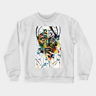 Abstract face of an alien Crewneck Sweatshirt